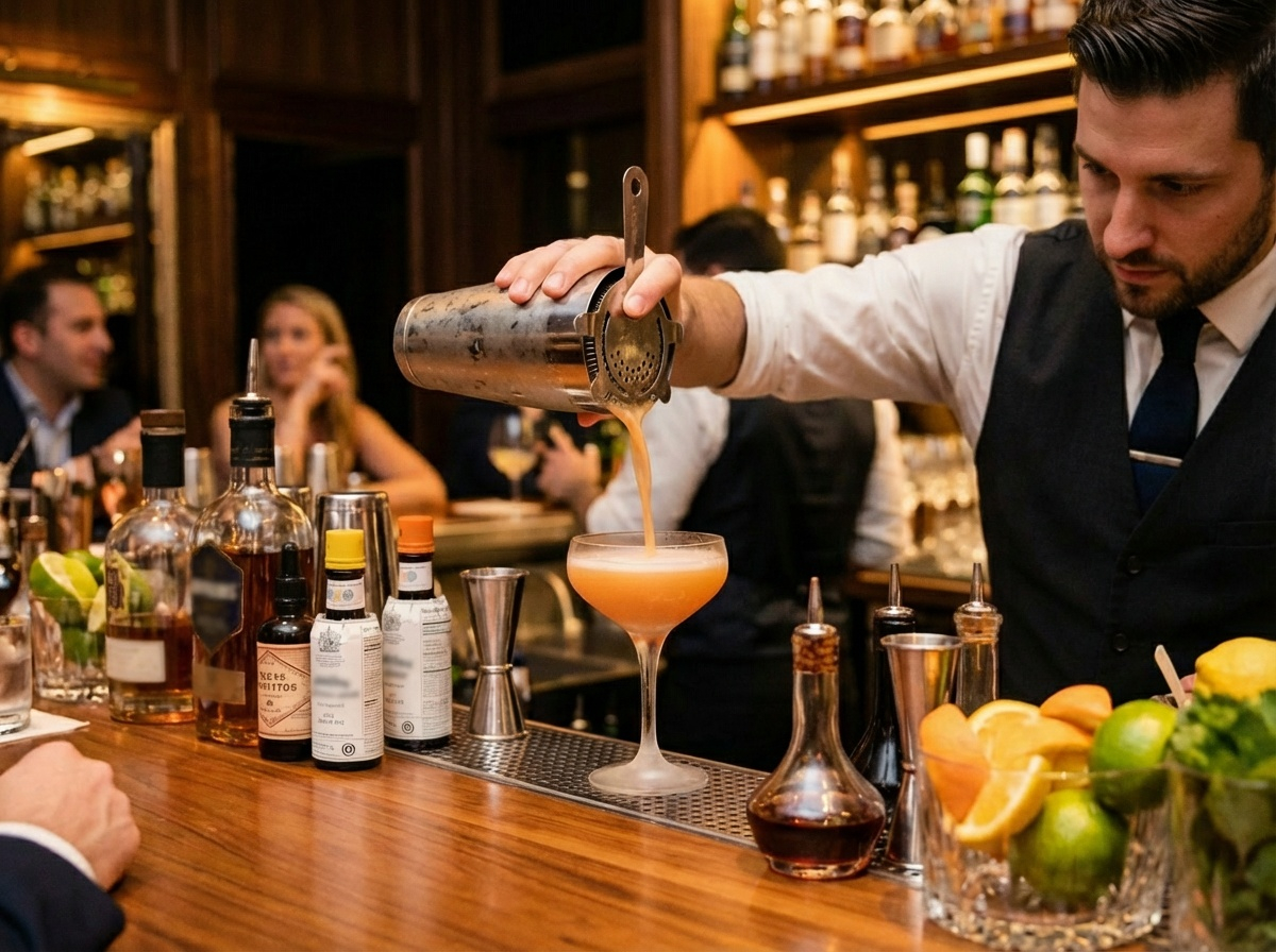 Bartender Pouring Cocktail