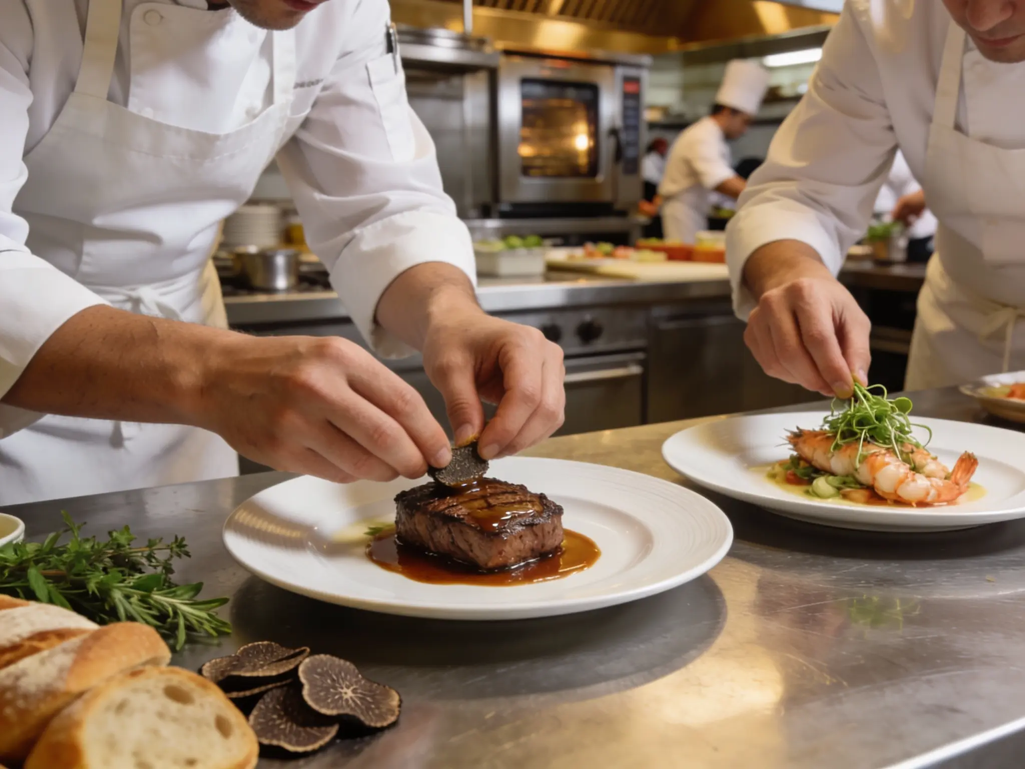 Commercial Kitchen with Wine